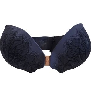 NWT Evelyn Bobbie everyday bustier strapless/w straps, underwire bra gray lace